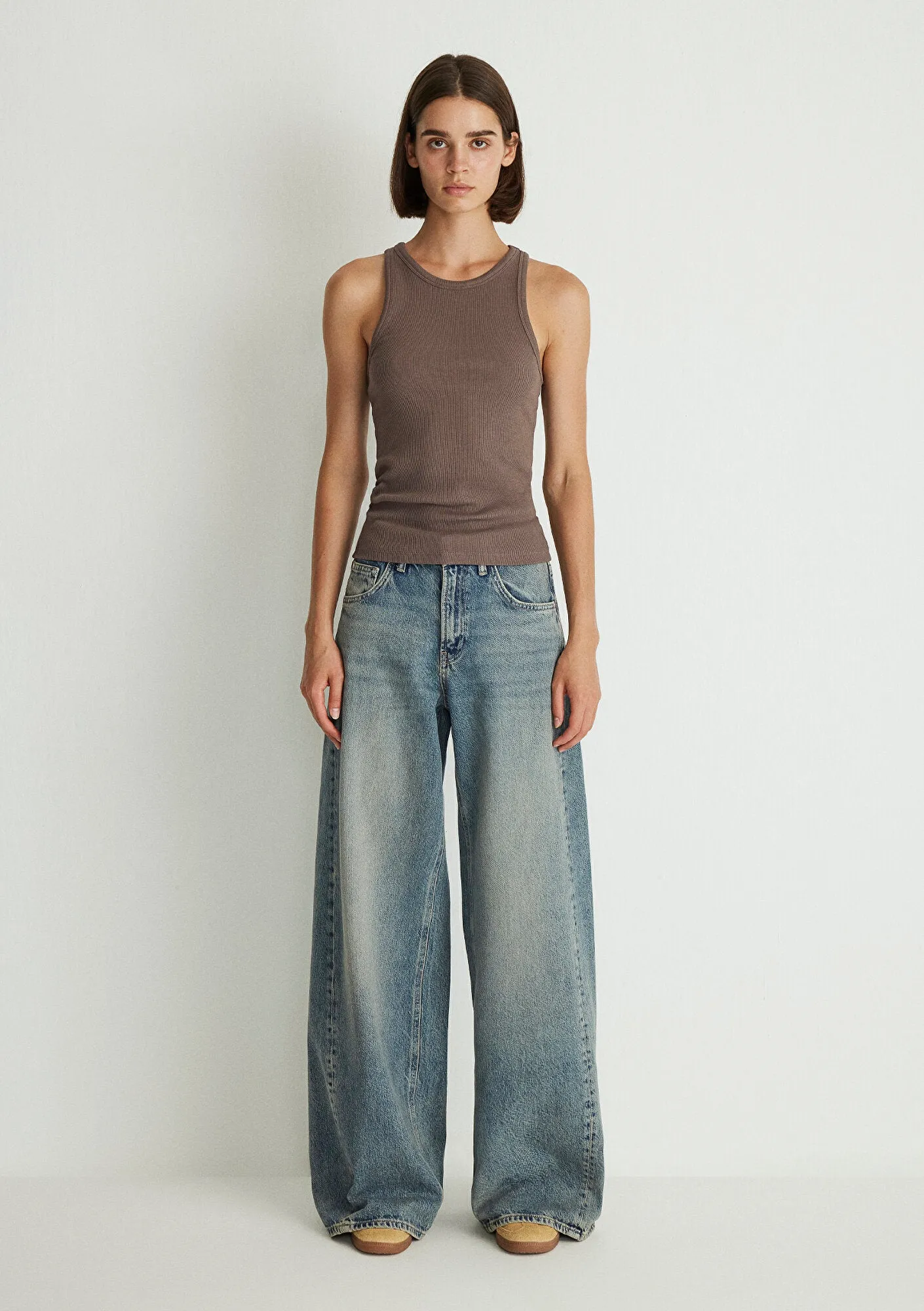 Brown Basic Tank Top