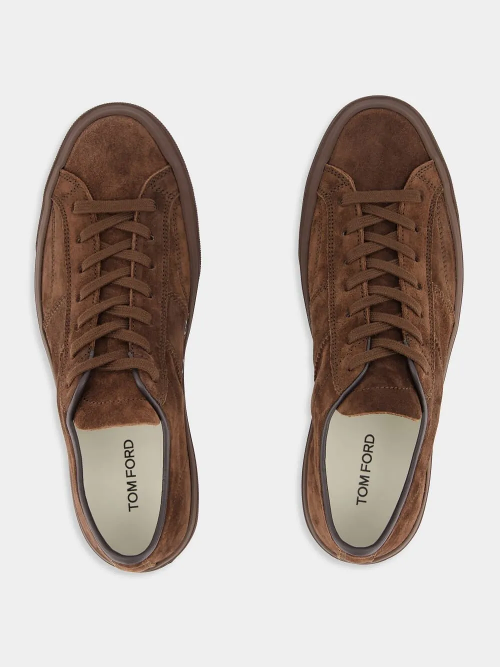 Brown Suede Low-Top Sneakers