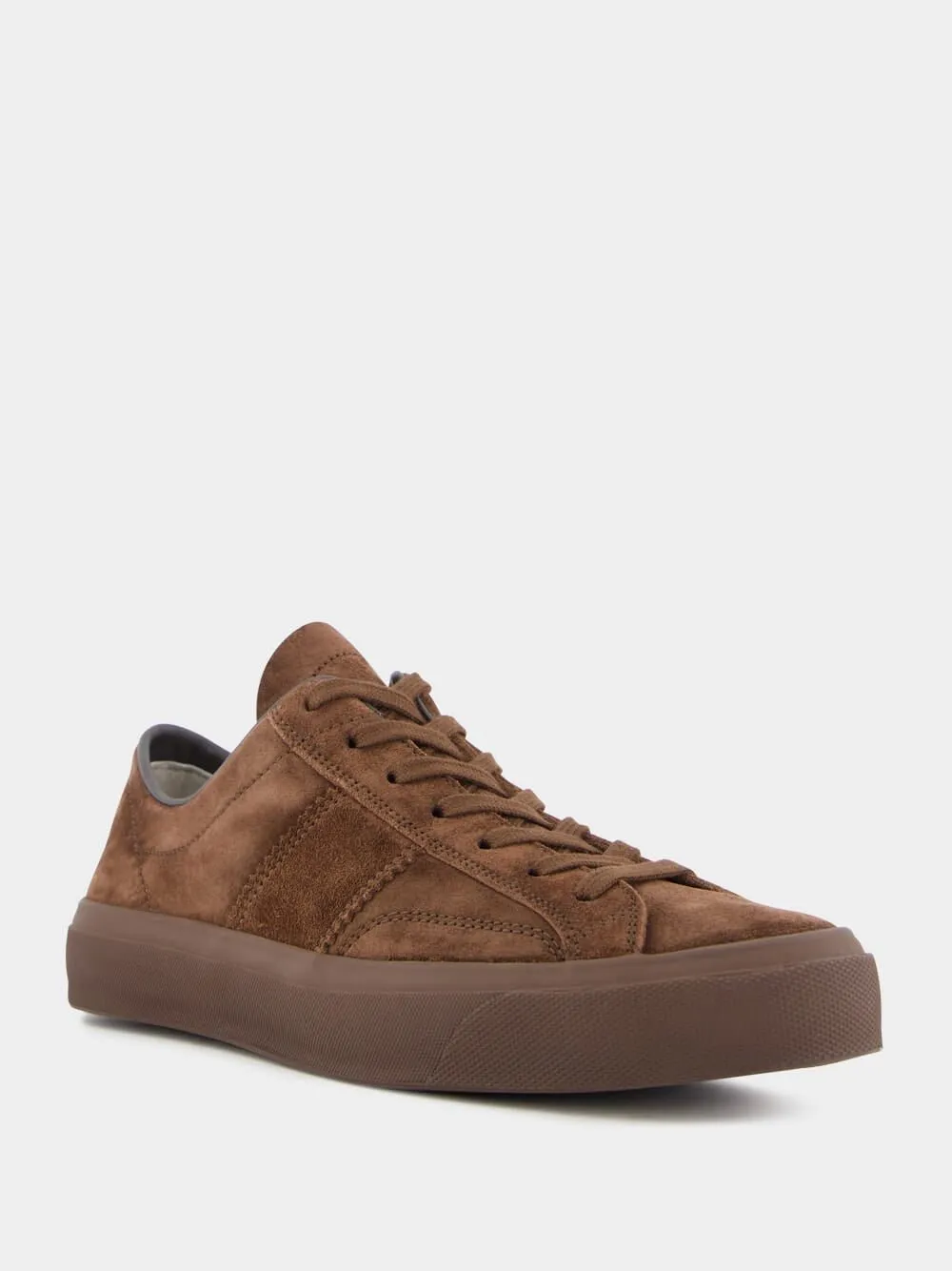 Brown Suede Low-Top Sneakers