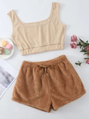 Brown Teddy Pajama Sets