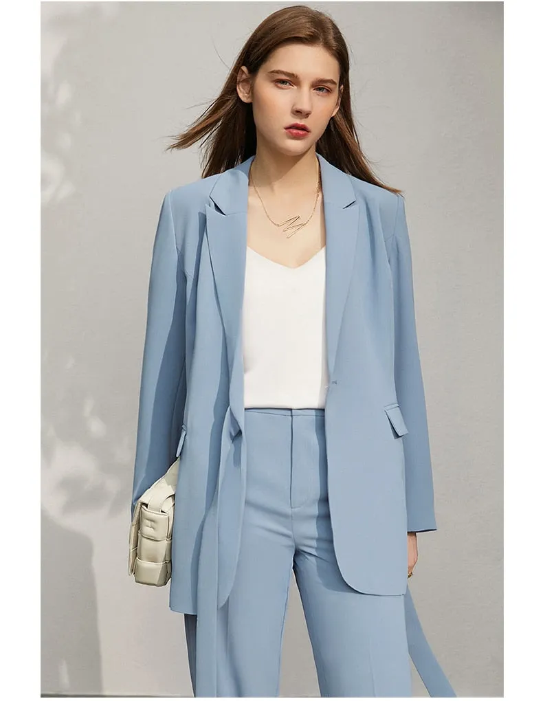 Business Chic Two-Piece Blazer and Pants Set