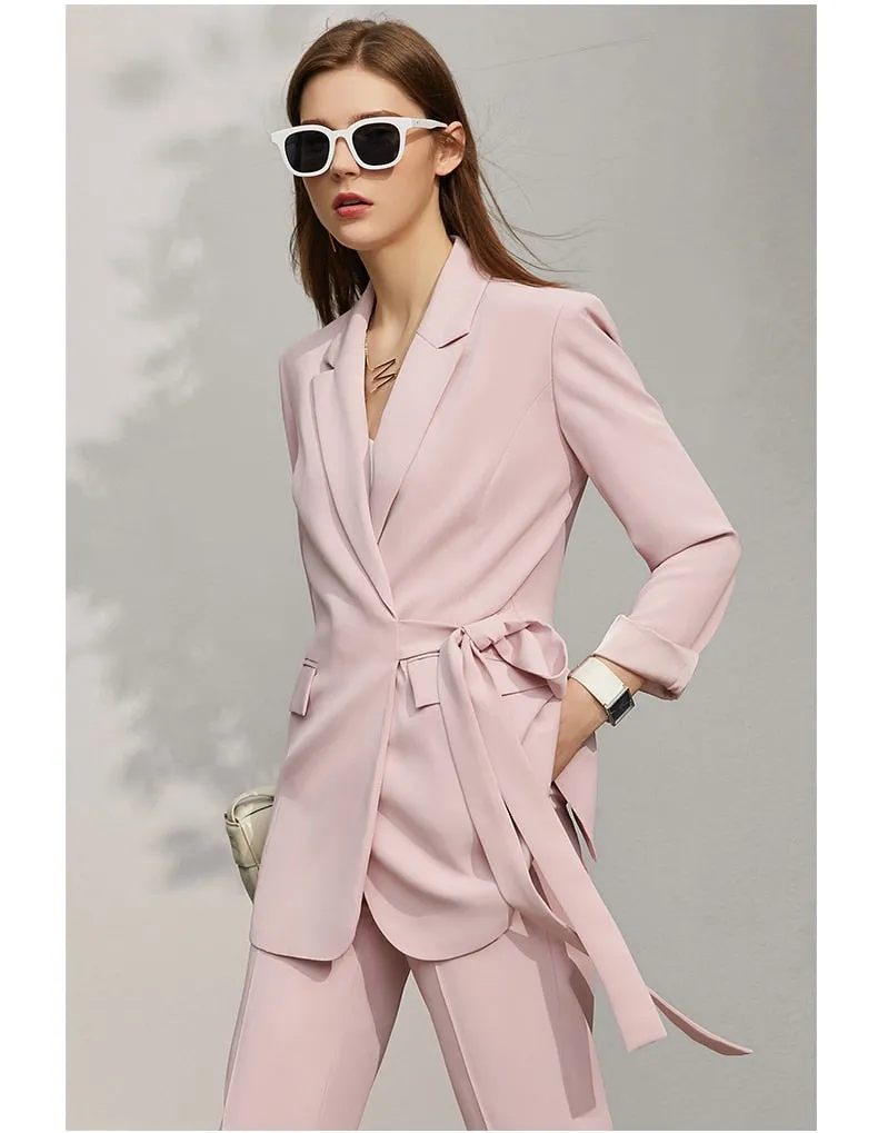 Business Chic Two-Piece Blazer and Pants Set