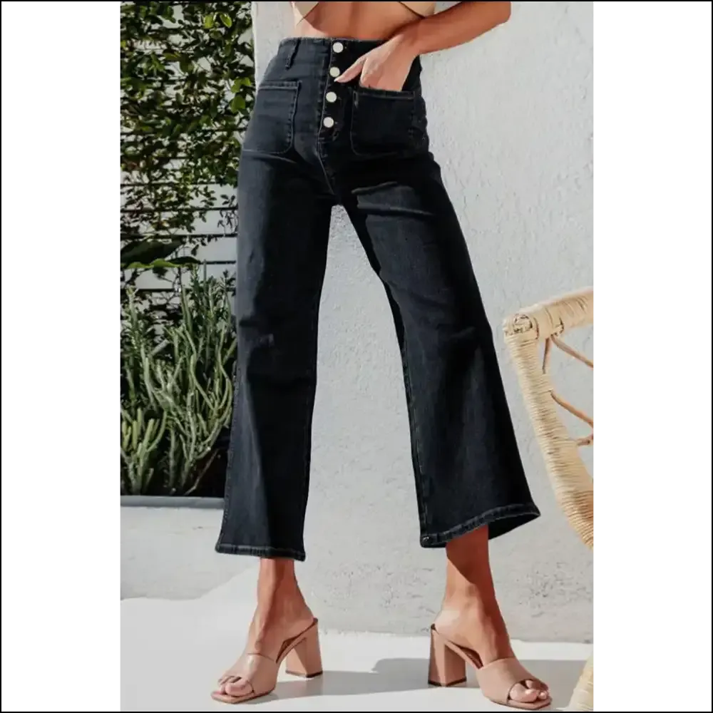 Button Fly Jeans: Chic Cropped Comfort for Fashionistas on a Budget! 😂👖