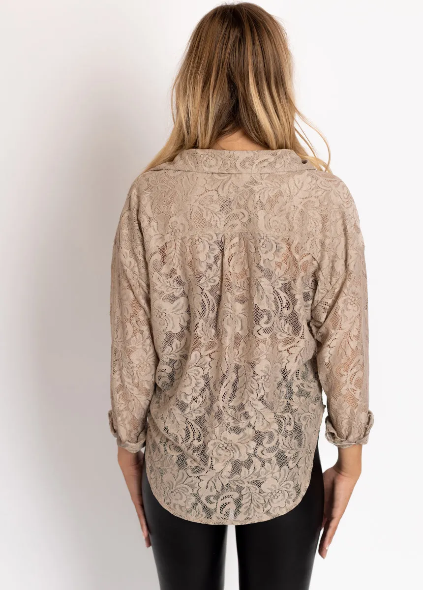 Caeley Top in Light Taupe