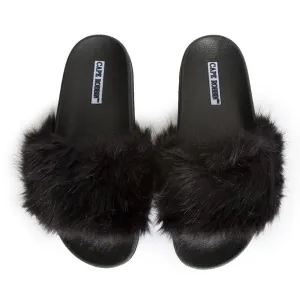 Cape Robbin Moira-5 Black Slides Black