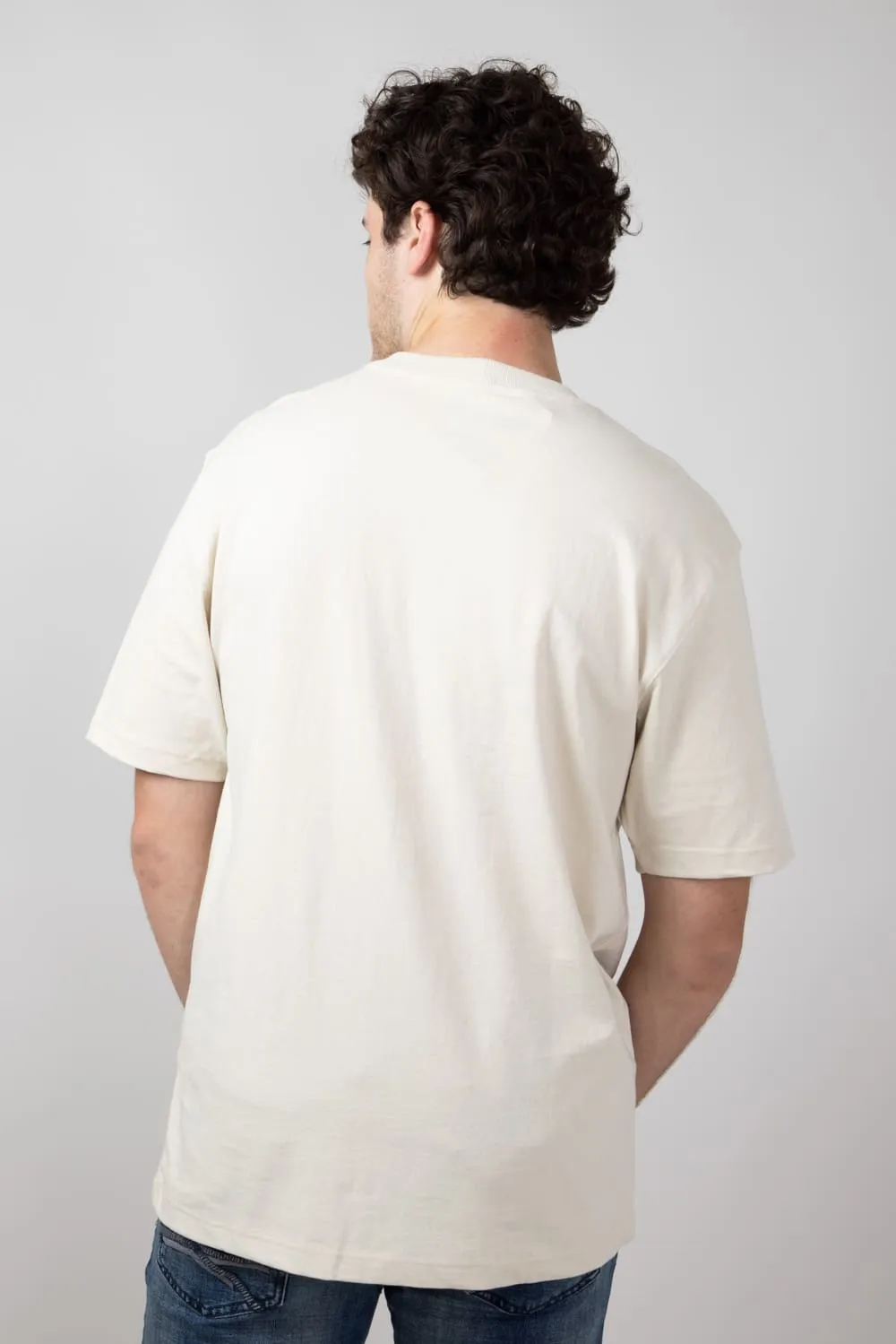 Carhartt Loose Fit Heavyweight Logo Graphic T-Shirt for Men in Oat Mlik | K195-A16-OAT