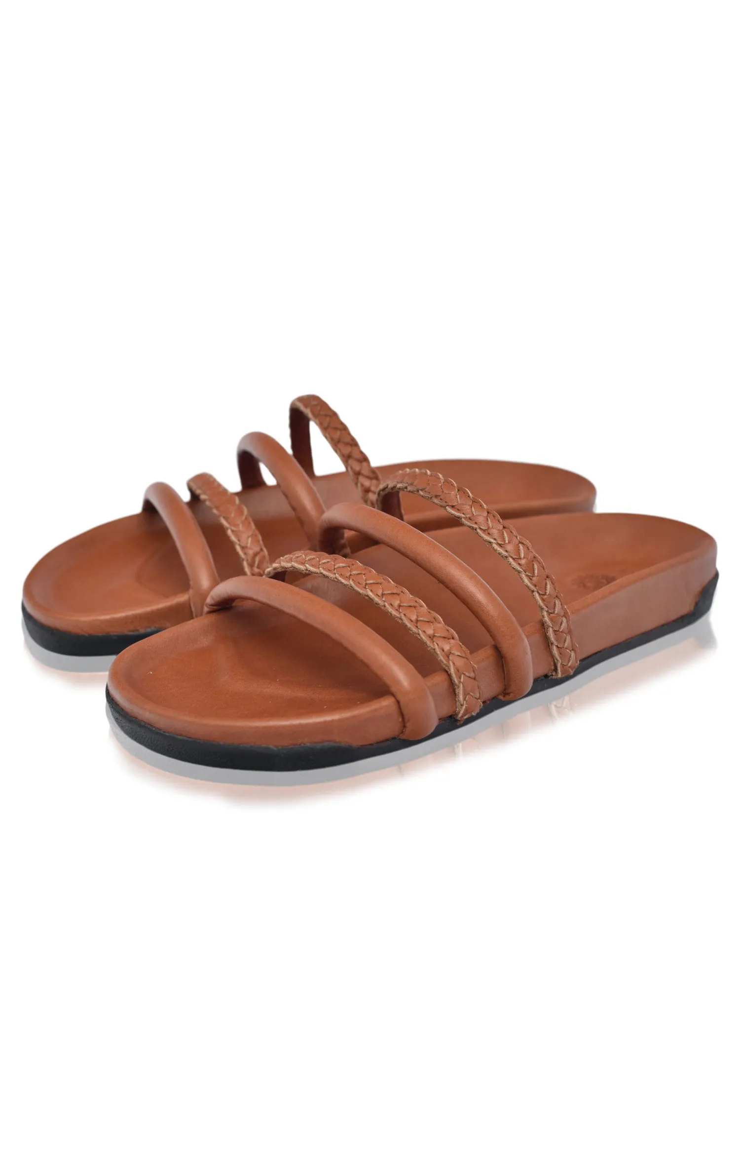 Castaway Leather Slides (Sz. 5.5 & 6.5)
