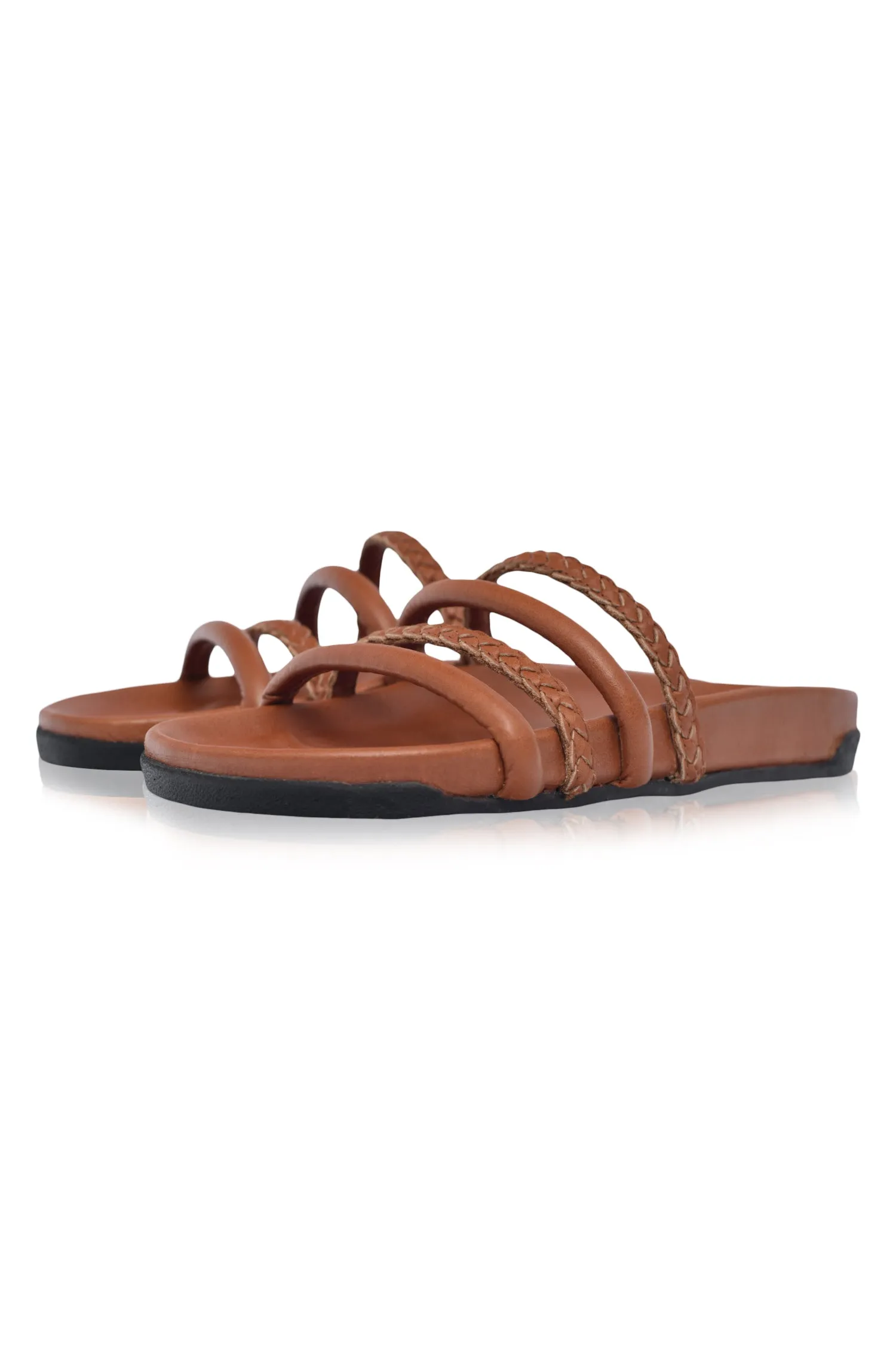 Castaway Leather Slides (Sz. 5.5 & 6.5)