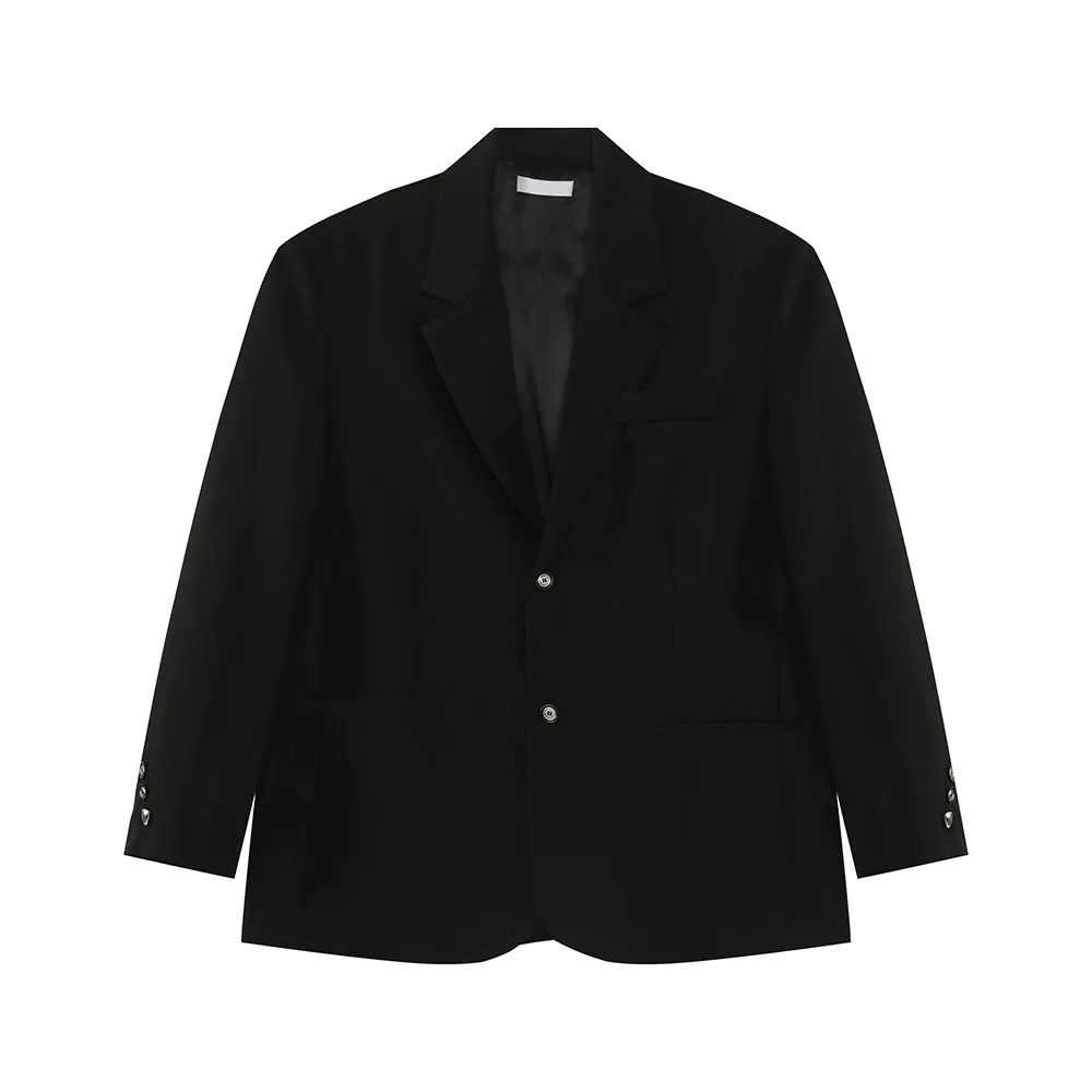 Casual Single-Breasted Suit Jacket