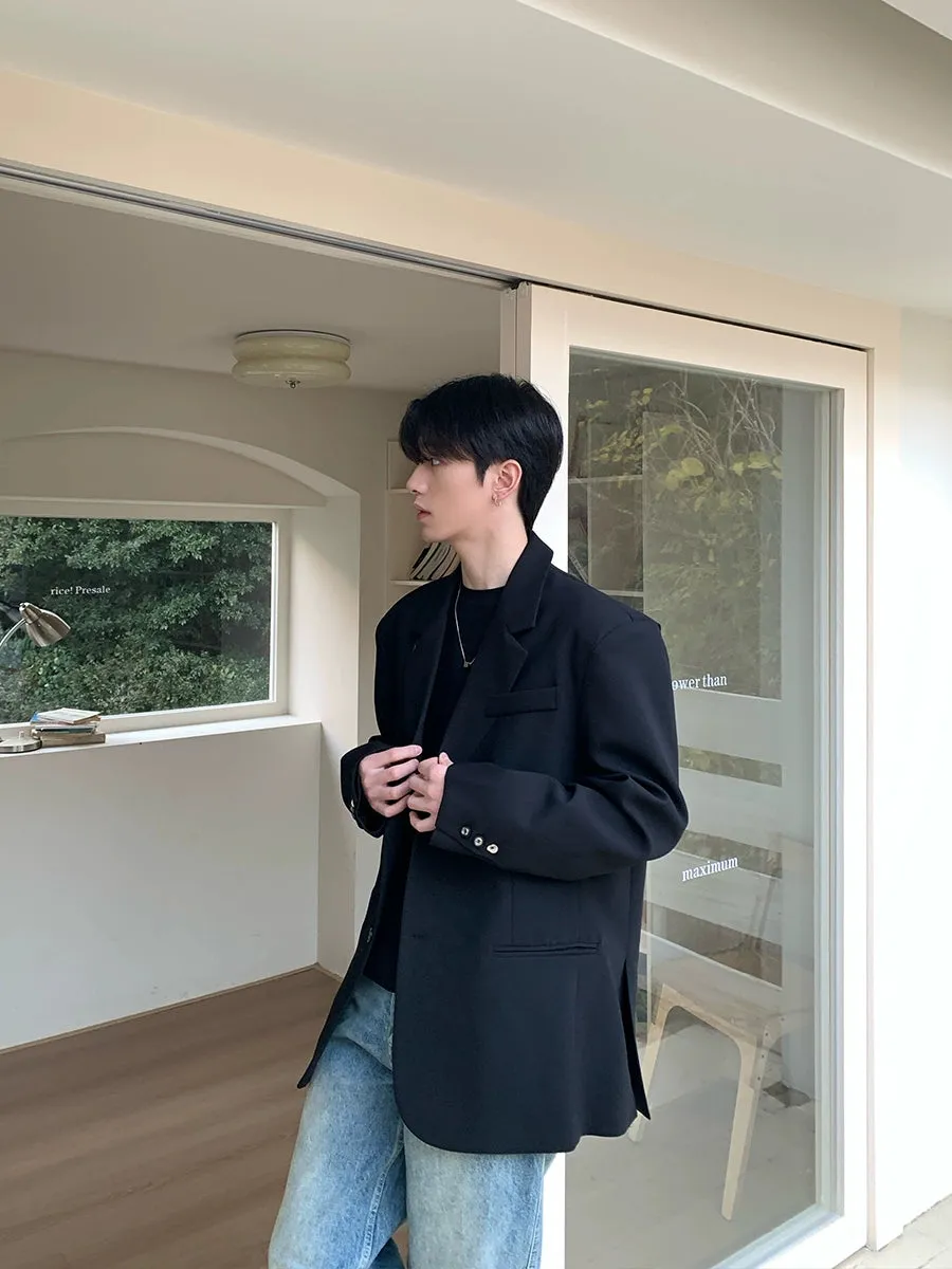 Casual Single-Breasted Suit Jacket