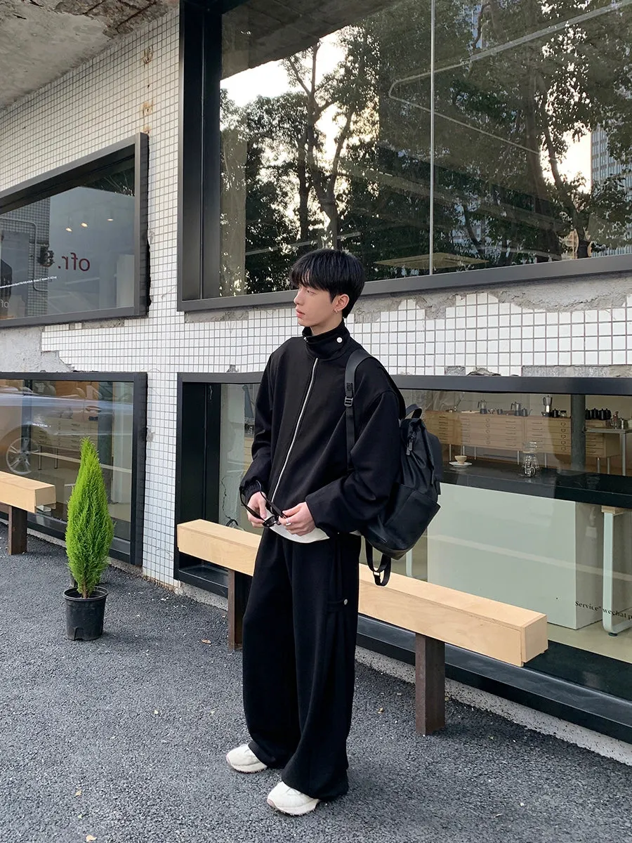 Casual Stand Collar Sports Suit Set