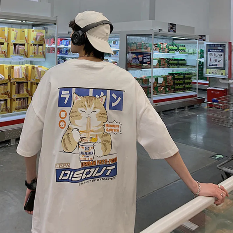 Cat Cartoon Graphic - K-Pop Inspired Streetwear!