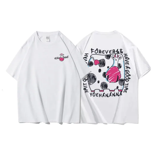 Cat Cartoon Graphic - K-Pop Inspired Streetwear!