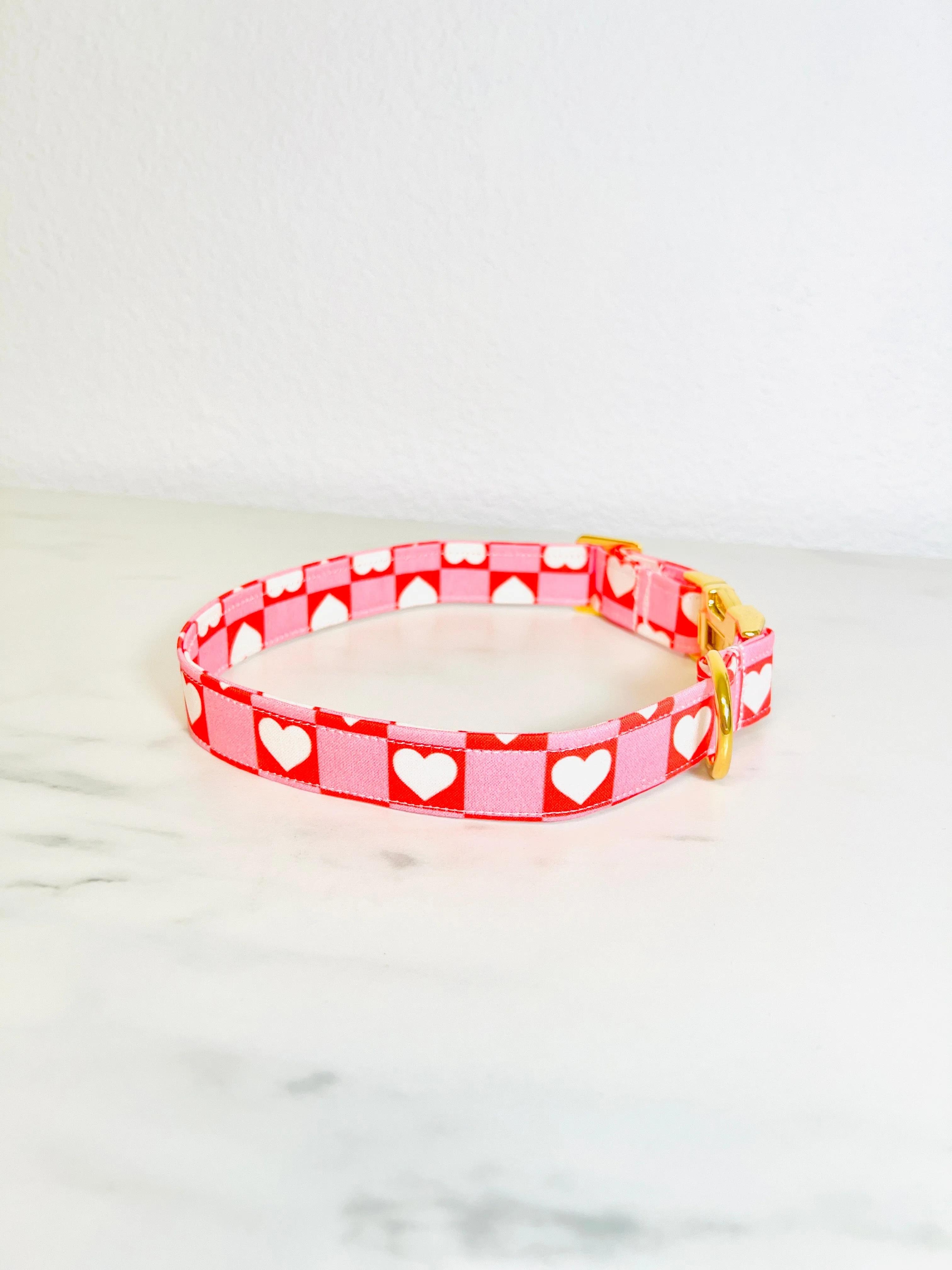 Checkerboard Hearts Collar