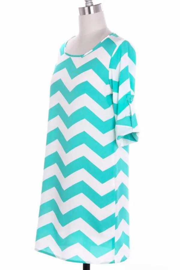 Chevron Blouse with Sleeves