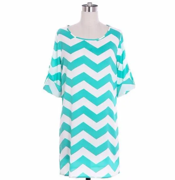 Chevron Blouse with Sleeves