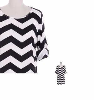 Chevron Blouse with Sleeves