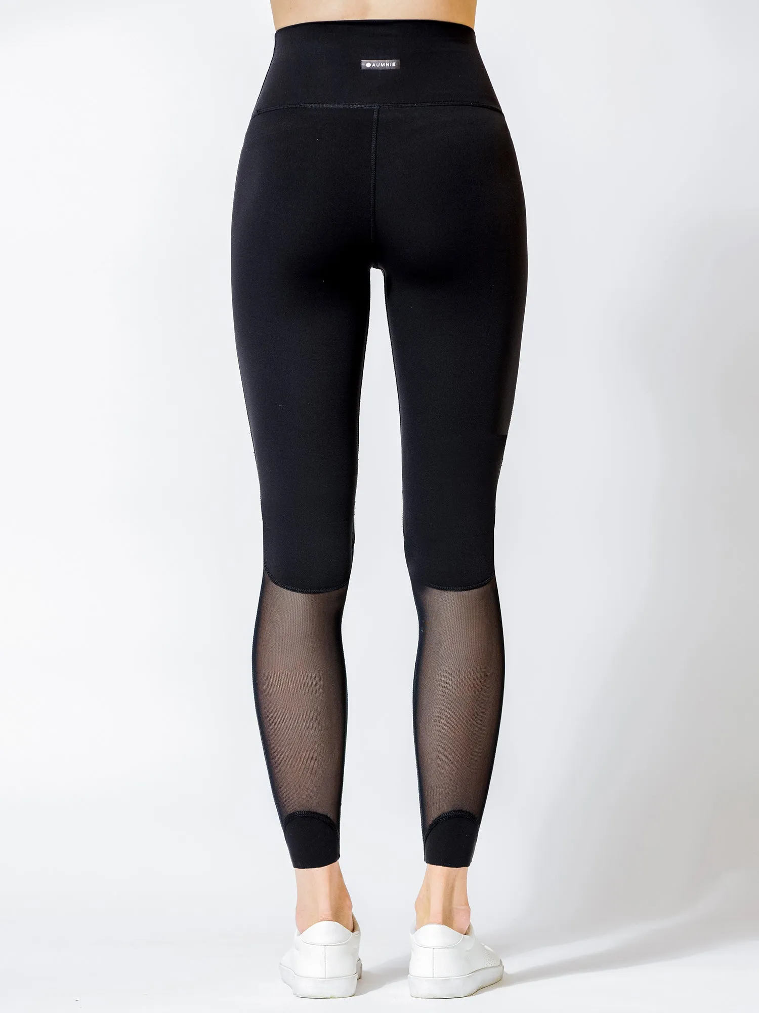 CLARITY MESH ANKLE CROPS, BLACK/BLACK MESH