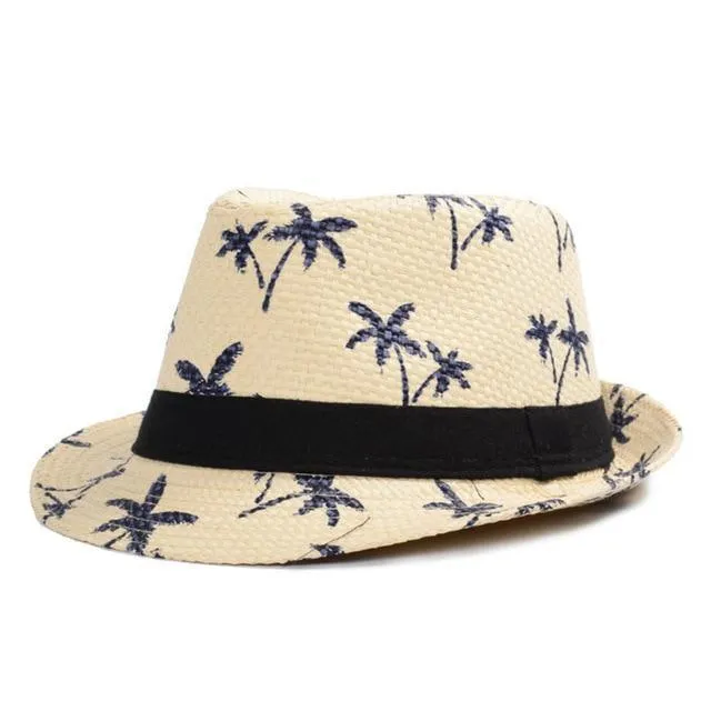 Classic Trilby Summer Straw Hat for Men