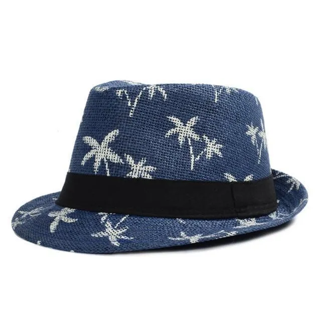 Classic Trilby Summer Straw Hat for Men