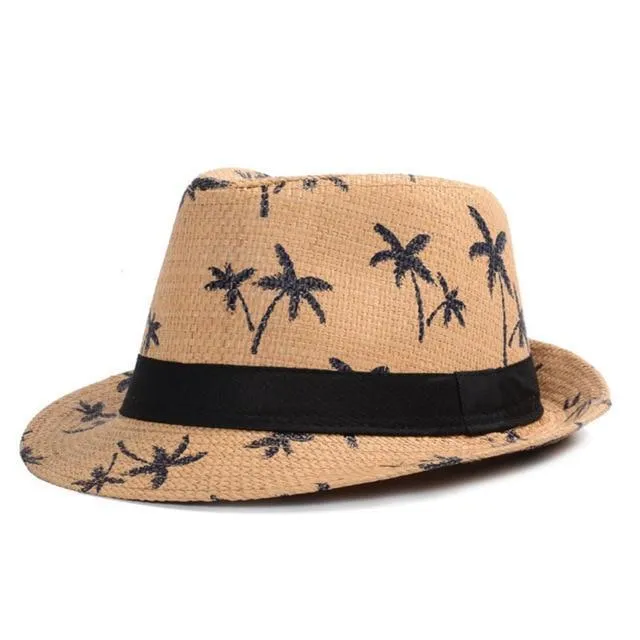 Classic Trilby Summer Straw Hat for Men