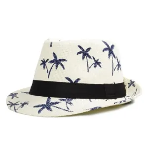 Classic Trilby Summer Straw Hat for Men