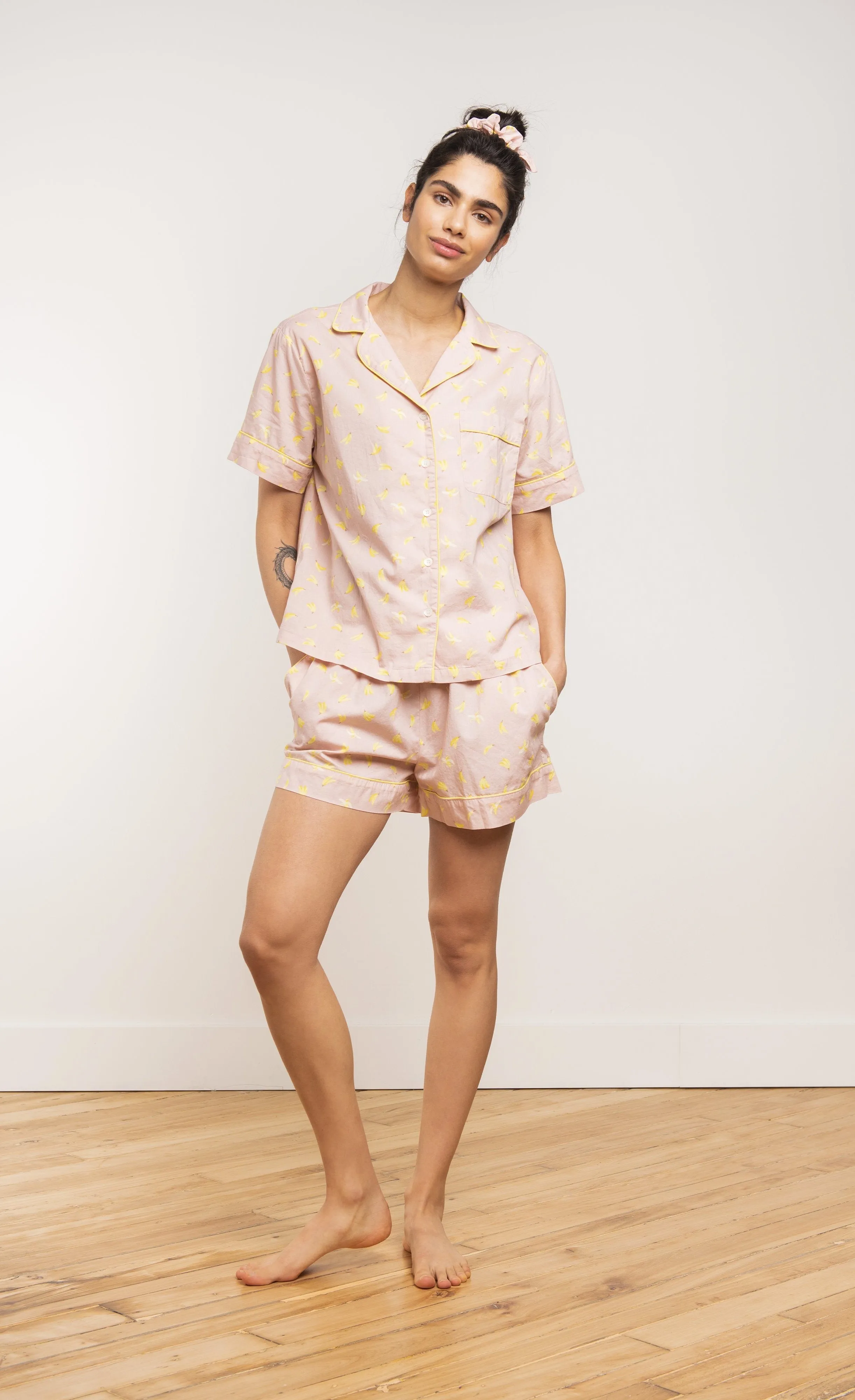 Coffee Shoppe Banana PJ Set