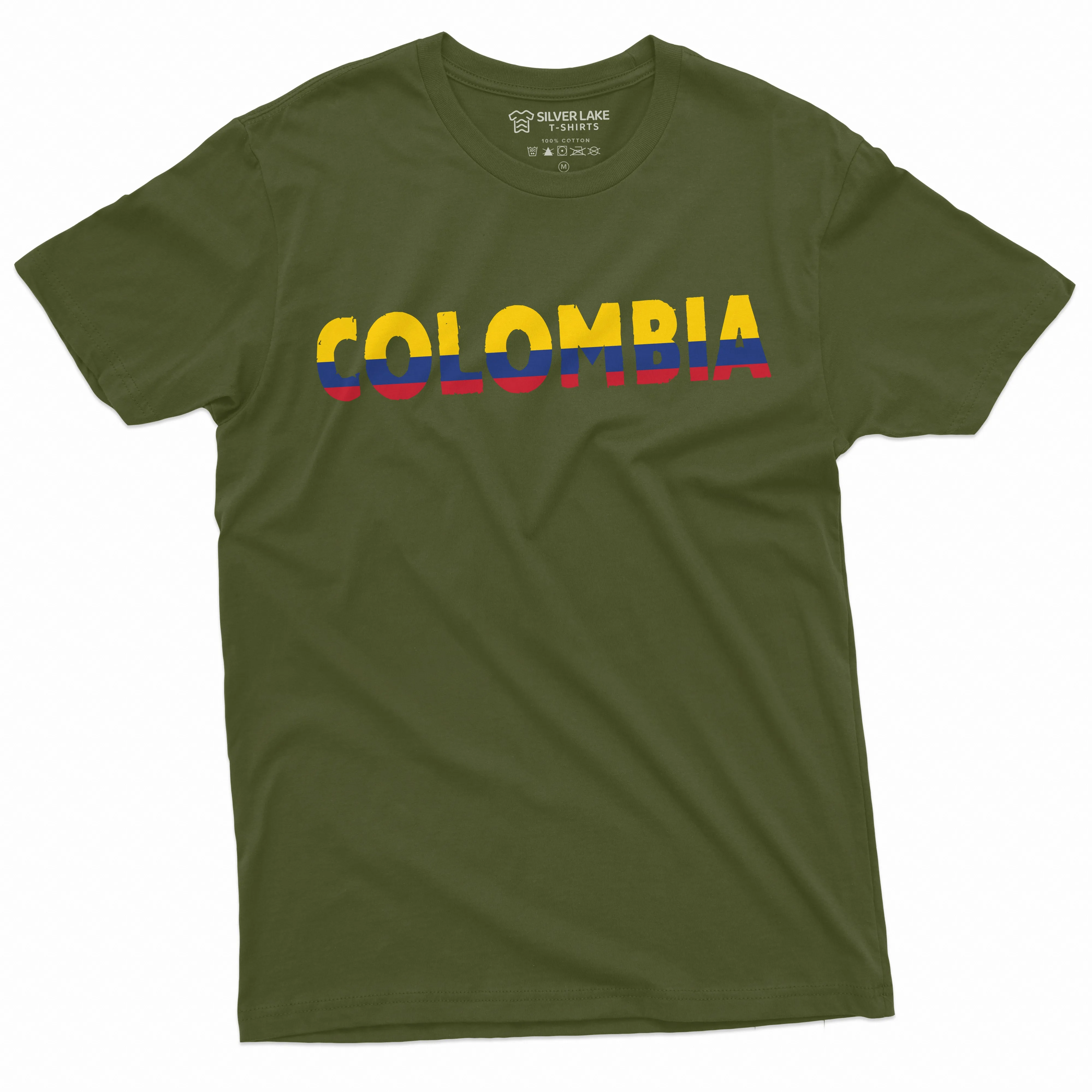 Colombia T-shirt República de Colombia Mens Womens Tee Shirt Colombian Flag Coat of arms independence day Patriotic Nation Country Tee Shirt