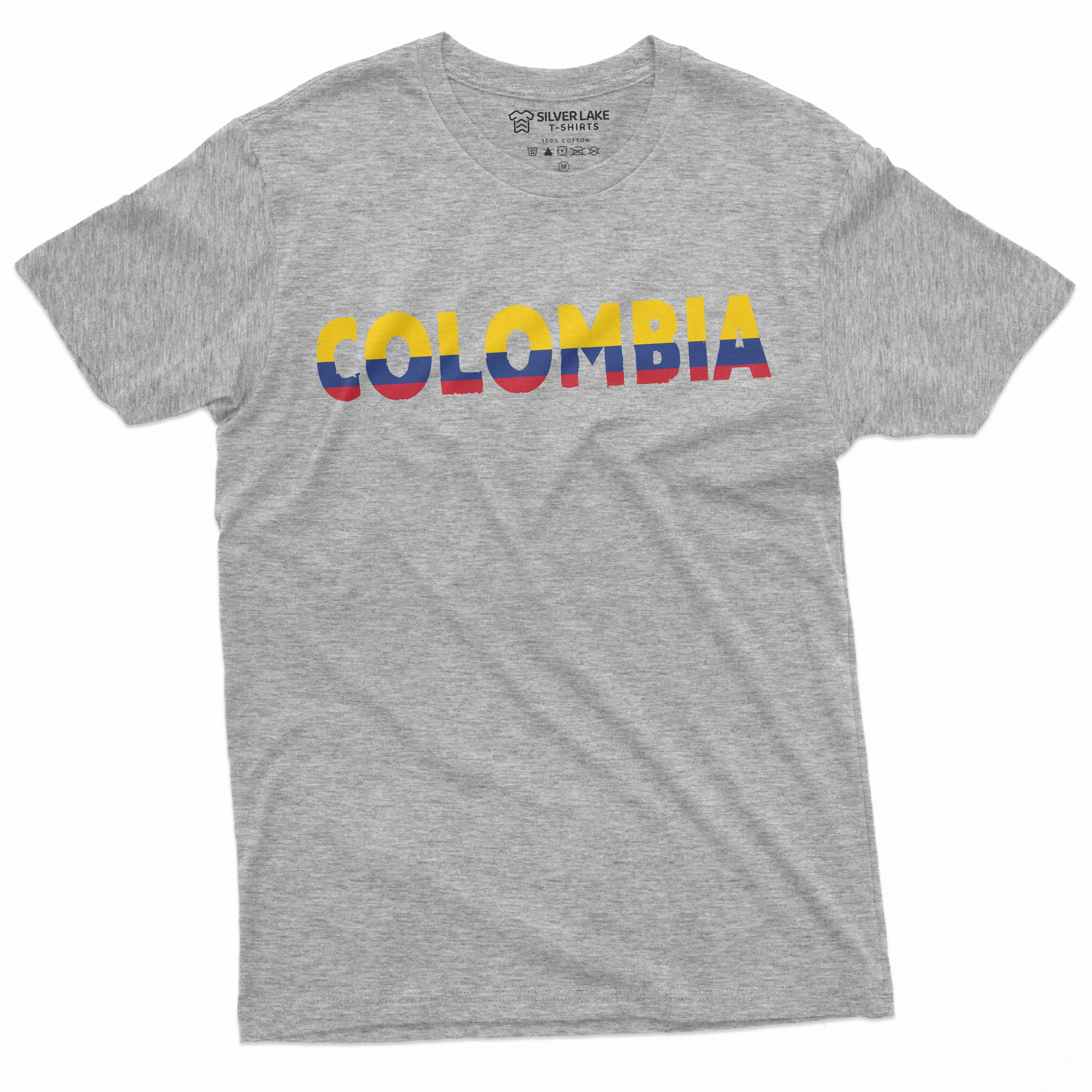 Colombia T-shirt República de Colombia Mens Womens Tee Shirt Colombian Flag Coat of arms independence day Patriotic Nation Country Tee Shirt