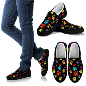 Colorful Paws Slip Ons