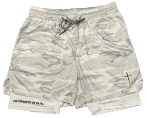 COMPRESSION SHORTS - WHITE CAMO
