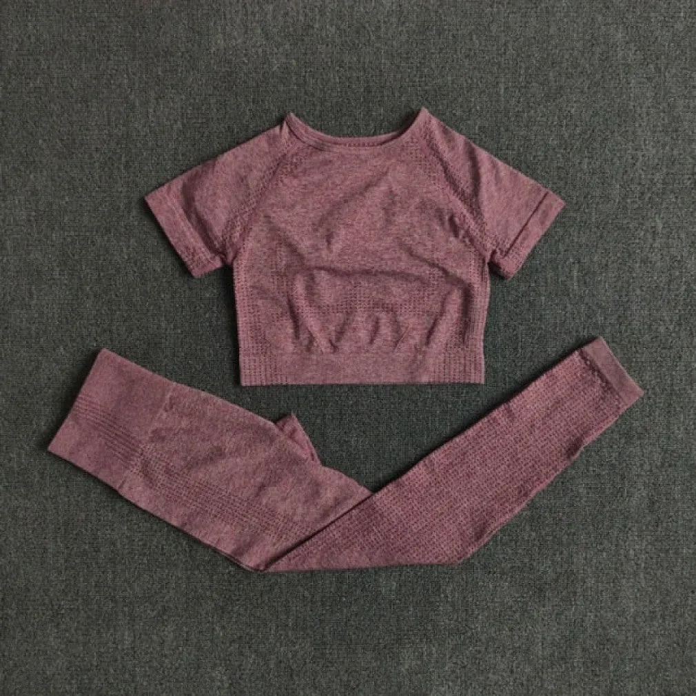 ContiNent 33 2/3/5PCS Seamless Women Yoga Set Workout Sportswear Gym Clothing Fitness Long Sleeve Crop Top High Waist Leggings Sports Suits