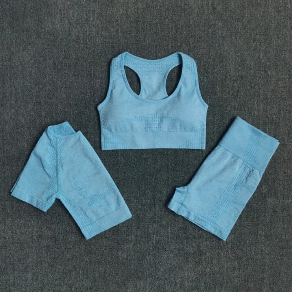 ContiNent 33 2/3/5PCS Seamless Women Yoga Set Workout Sportswear Gym Clothing Fitness Long Sleeve Crop Top High Waist Leggings Sports Suits