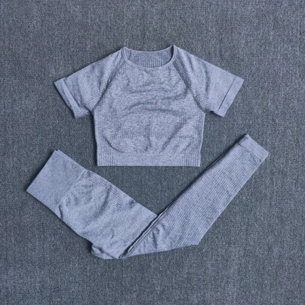 ContiNent 33 2/3/5PCS Seamless Women Yoga Set Workout Sportswear Gym Clothing Fitness Long Sleeve Crop Top High Waist Leggings Sports Suits