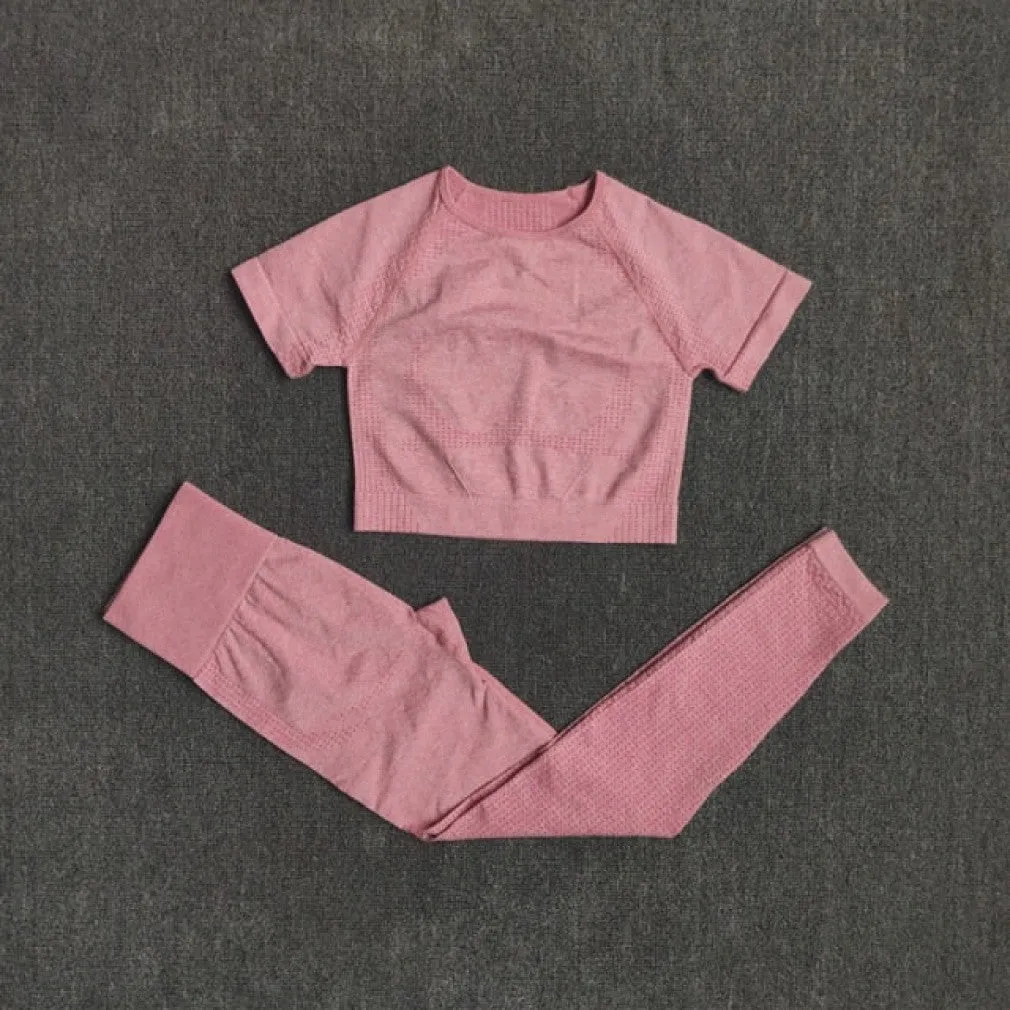 ContiNent 33 2/3/5PCS Seamless Women Yoga Set Workout Sportswear Gym Clothing Fitness Long Sleeve Crop Top High Waist Leggings Sports Suits