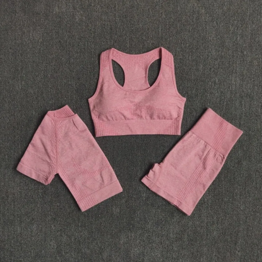 ContiNent 33 2/3/5PCS Seamless Women Yoga Set Workout Sportswear Gym Clothing Fitness Long Sleeve Crop Top High Waist Leggings Sports Suits