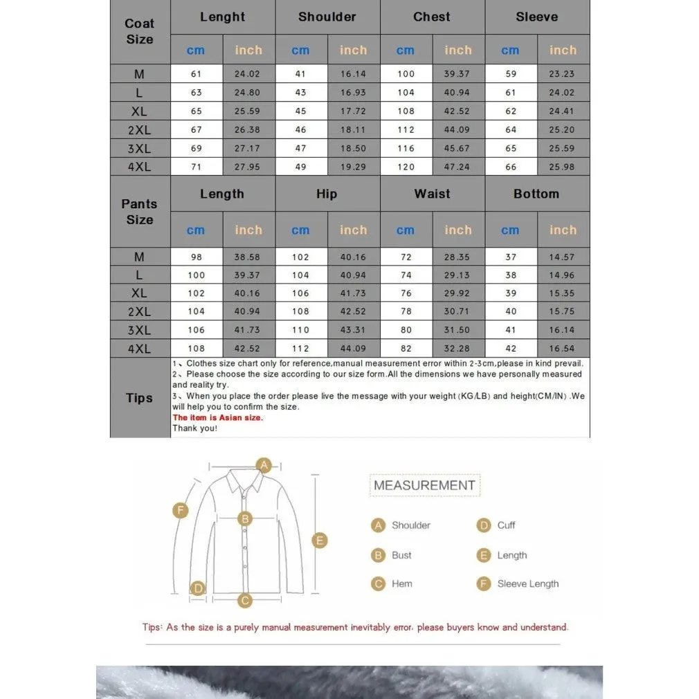 ContiNent 33 Men Set Fashion Brand Tracksuit Lined Thick Sweatshirt   Pants Sportswear Suit Male Winter Warm Hooded Outerwear Suit