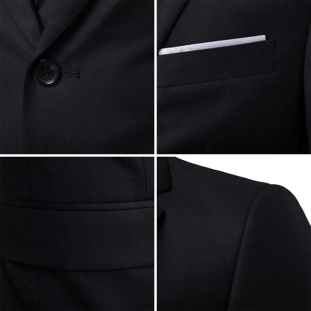 ContiNent 33 Men Spring 3 Pieces Classic Blazers Suit Sets Men Business Blazer  Vest  Pants Suits Sets Autumn Men Wedding Party Set