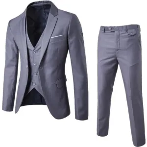 ContiNent 33 Men Spring 3 Pieces Classic Blazers Suit Sets Men Business Blazer  Vest  Pants Suits Sets Autumn Men Wedding Party Set