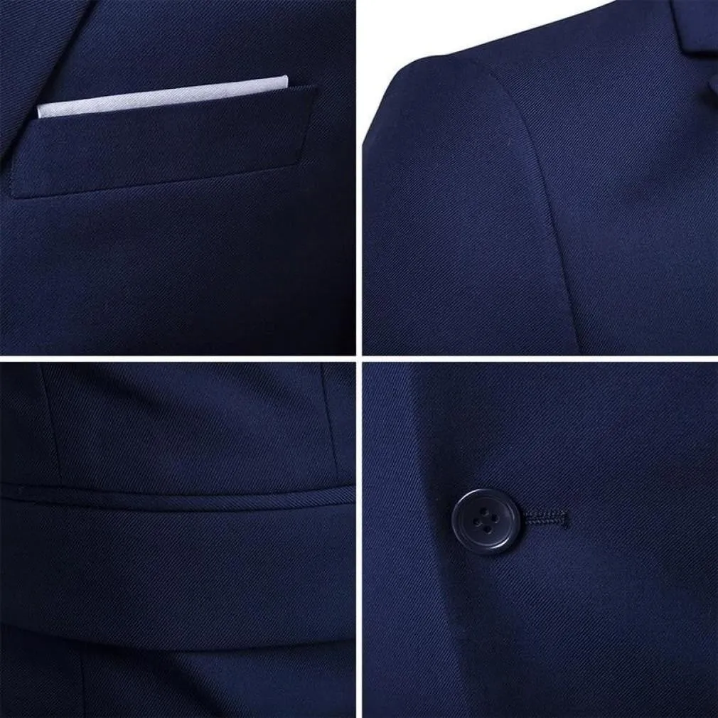 ContiNent 33 Men Spring 3 Pieces Classic Blazers Suit Sets Men Business Blazer  Vest  Pants Suits Sets Autumn Men Wedding Party Set