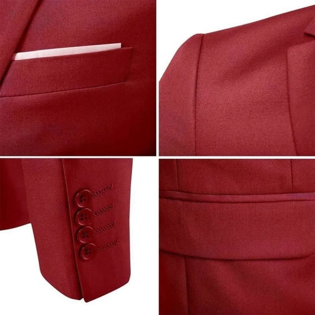 ContiNent 33 Men Spring 3 Pieces Classic Blazers Suit Sets Men Business Blazer  Vest  Pants Suits Sets Autumn Men Wedding Party Set