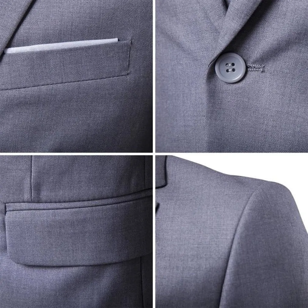 ContiNent 33 Men Spring 3 Pieces Classic Blazers Suit Sets Men Business Blazer  Vest  Pants Suits Sets Autumn Men Wedding Party Set