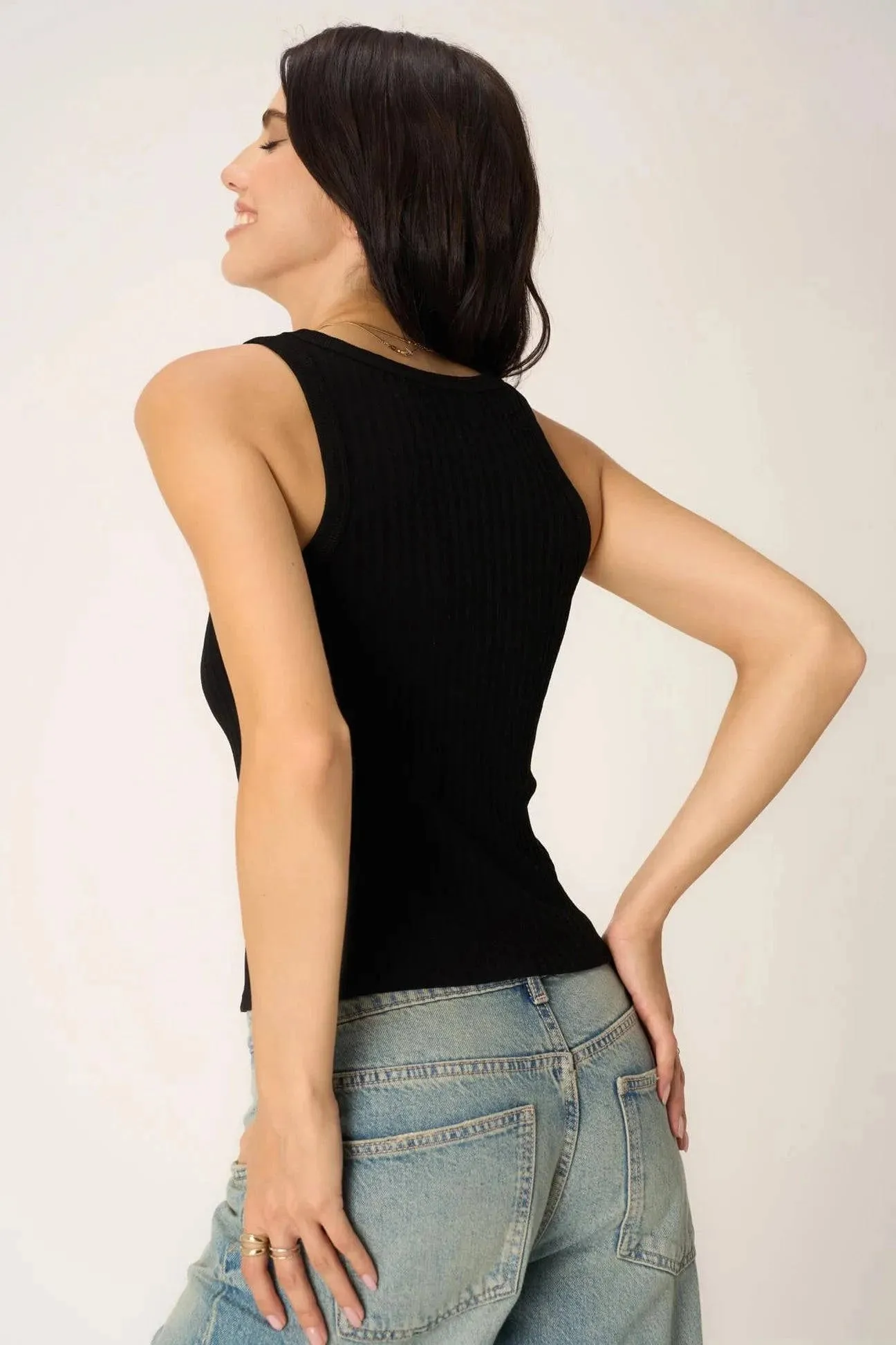 Cooper Sweater Rib Tank by Project Social T | Black