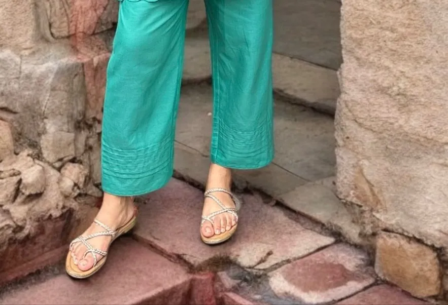 Coord Set Chikankari Cutwork Cotton In Green Color