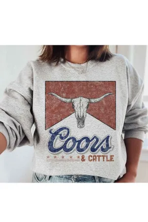 Coors & cattle sweatshirt