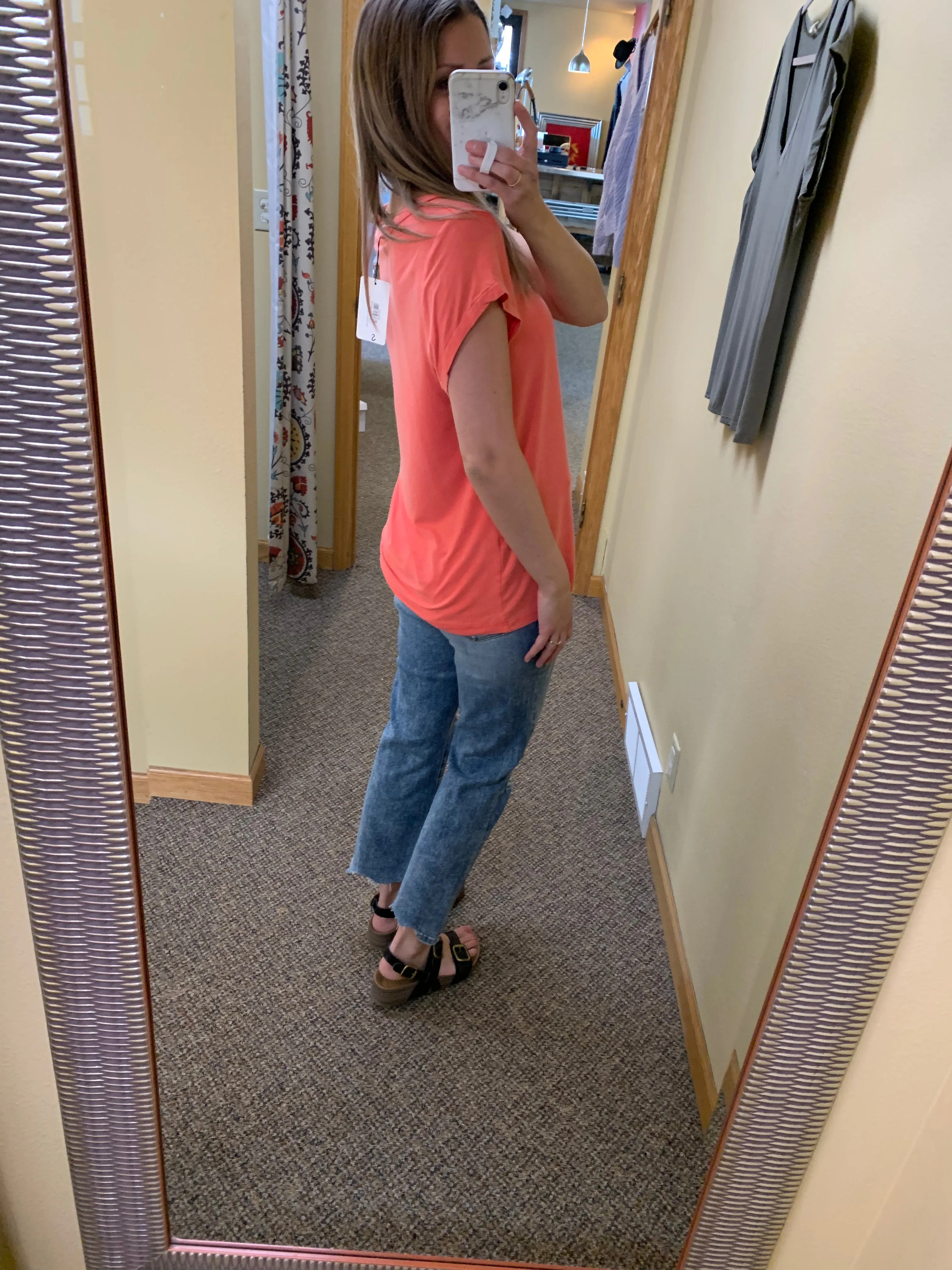 coral favorite v-neck tee