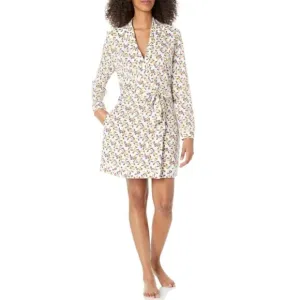 COSABELLA 'Ski Trip' Holiday Lights Printed Pima Cotton Blend Robe, Multicolor