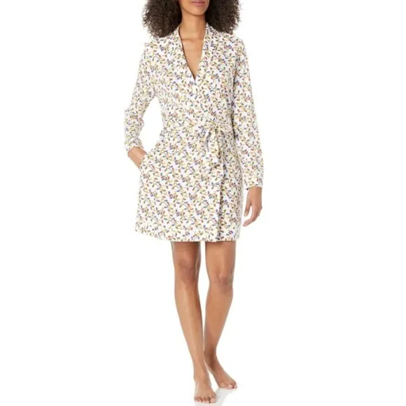 COSABELLA 'Ski Trip' Holiday Lights Printed Pima Cotton Blend Robe, Multicolor