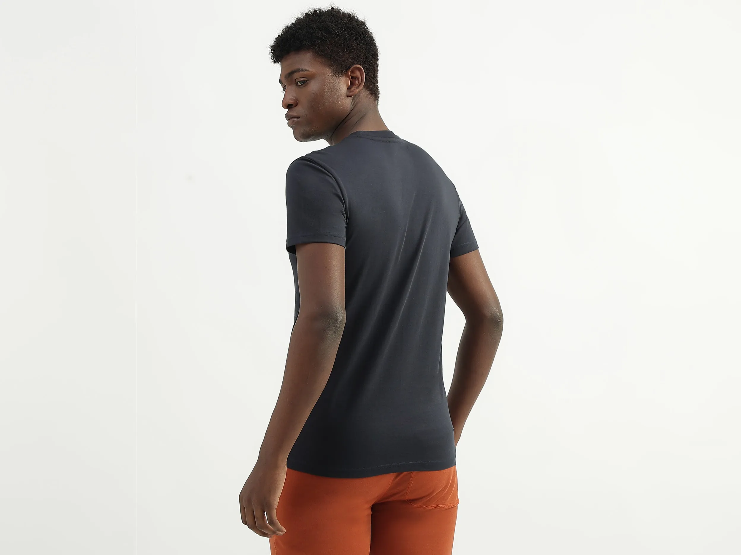 Cotton Printed Round Neck Mens T-shirts