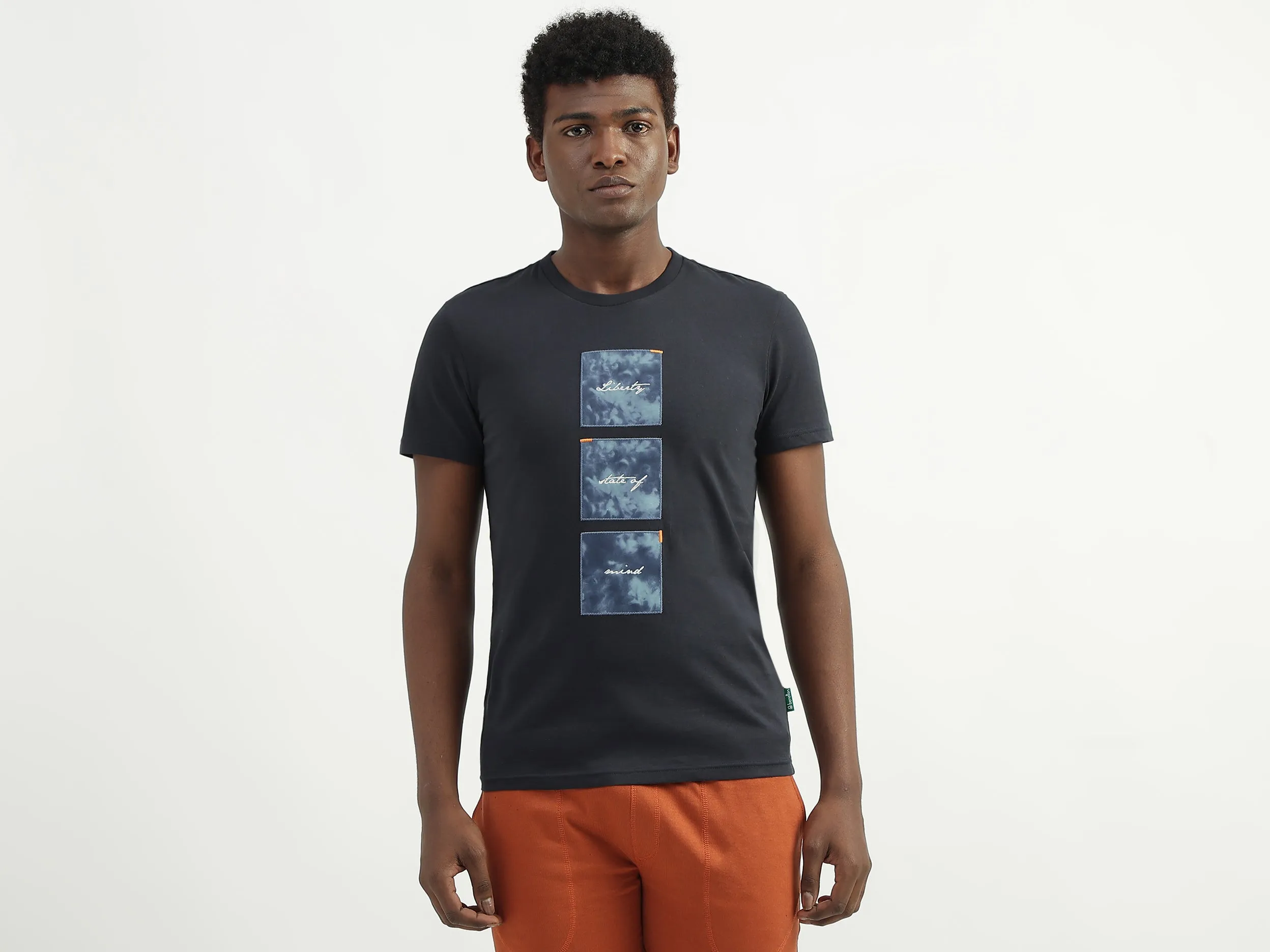 Cotton Printed Round Neck Mens T-shirts